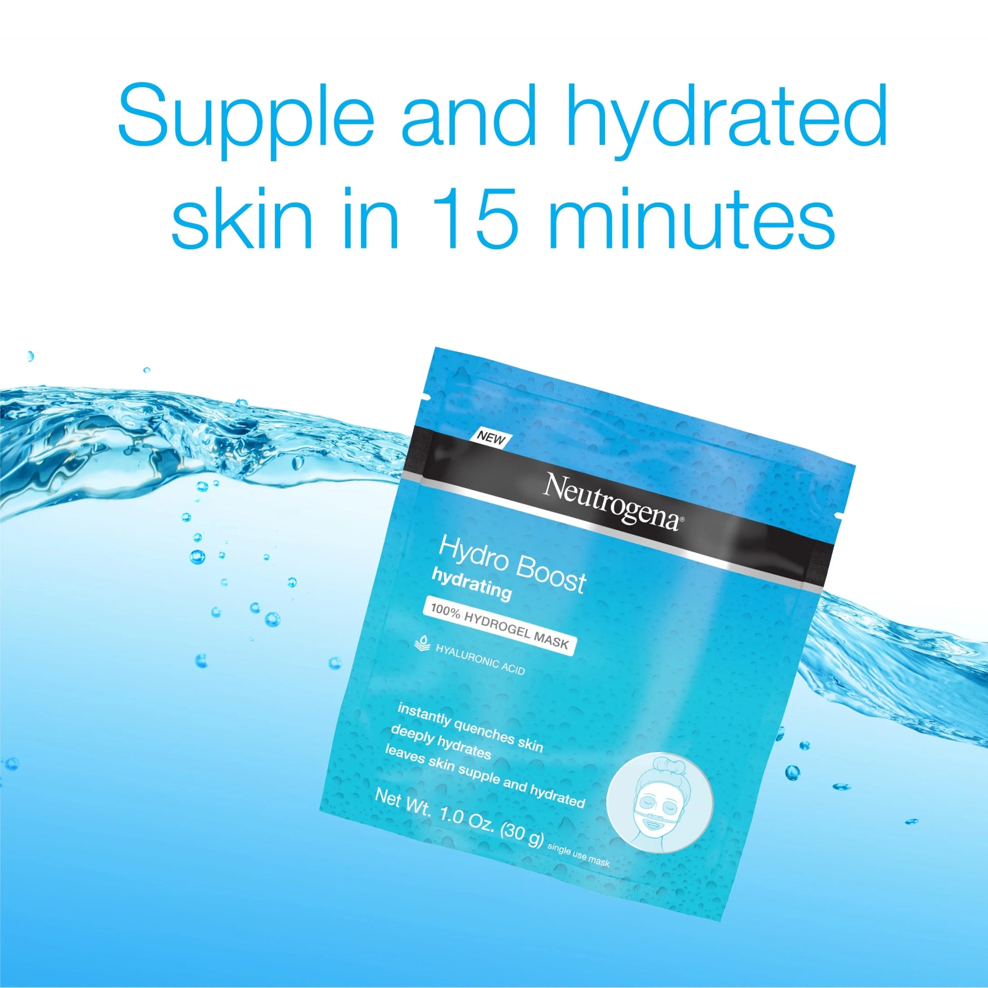 (4 Pack)  Moisturizing Hydro Boost Hydrating Face Mask, 1 Oz