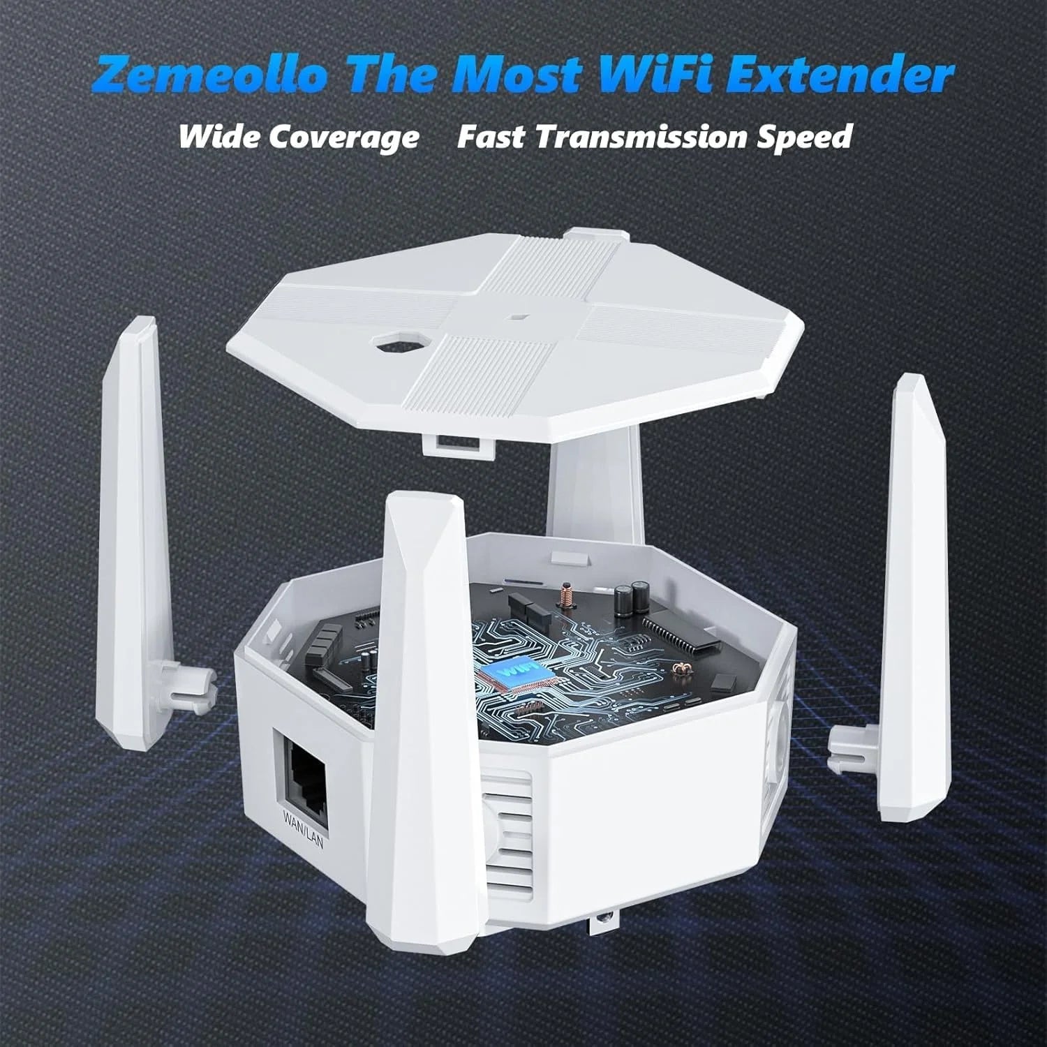 2024 Release Wifi Extender, Wifi Extender Signal Booster for Home Cover up to 10000Sq.Ft & Dual Band 2.4G&5G Advanced Technology, 1200Mbps Wifi Repeater with Ethernet Port up to 45 Devices