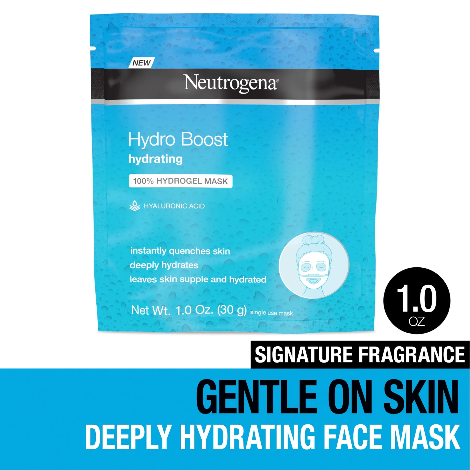 (4 Pack)  Moisturizing Hydro Boost Hydrating Face Mask, 1 Oz