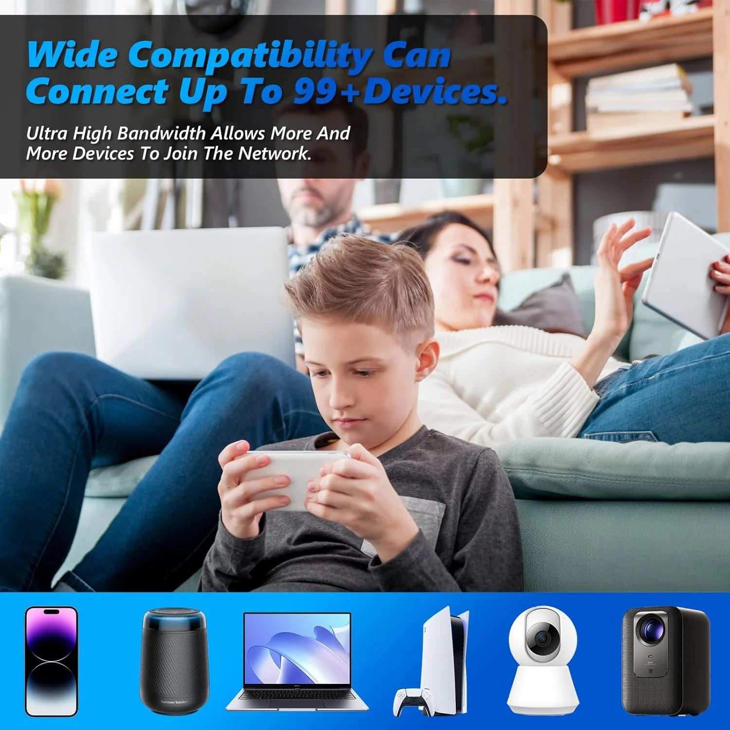 2024 Release Wifi Extender, Wifi Extender Signal Booster for Home Cover up to 10000Sq.Ft & Dual Band 2.4G&5G Advanced Technology, 1200Mbps Wifi Repeater with Ethernet Port up to 45 Devices